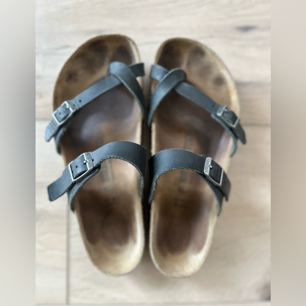 Black Leather Birkenstock Sandals